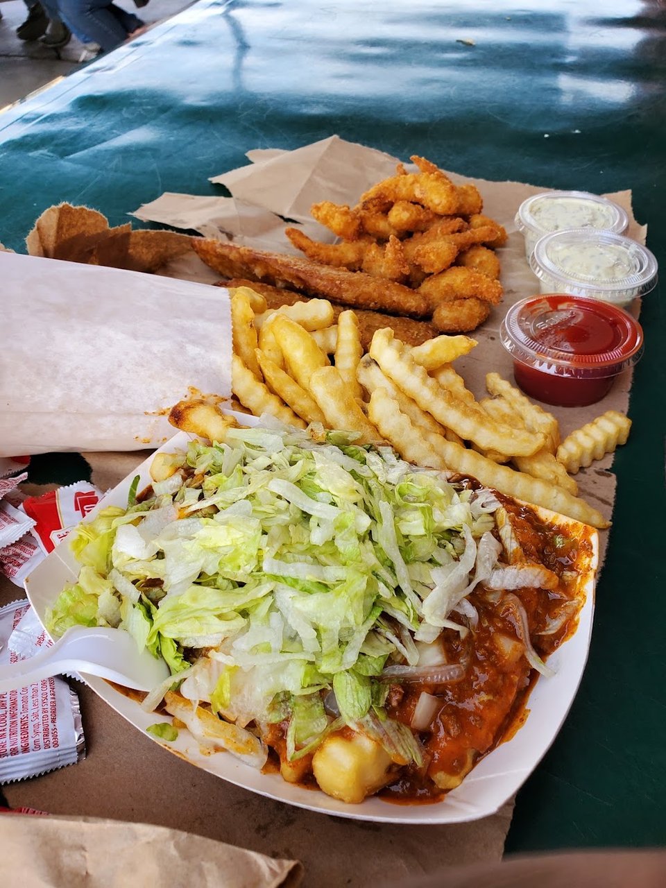 Seafood Platter & Chilli Cheese Fries