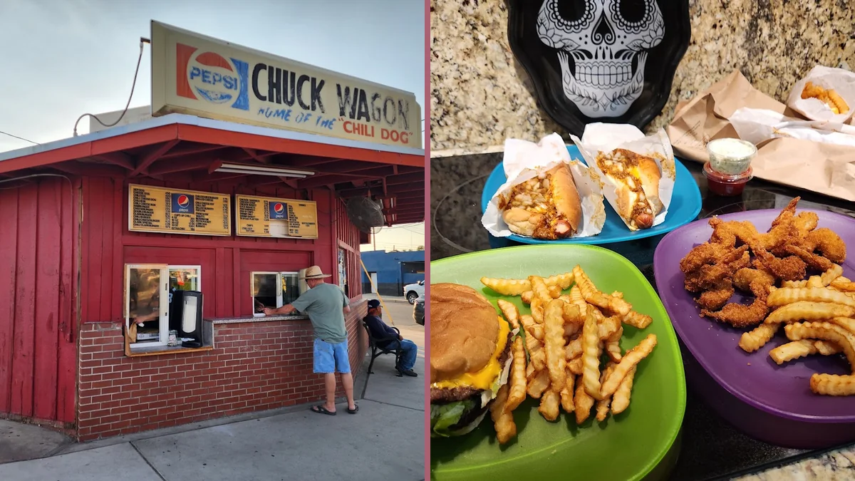 Chili dogs served at an old-school restaurant